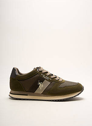Baskets empiècements bout rond vert U.S. POLO ASSN homme