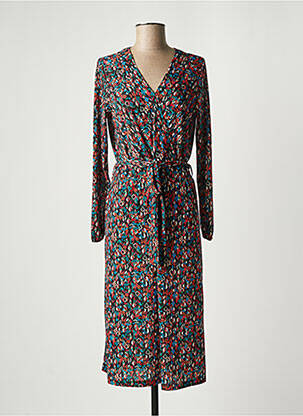 Robe mi-longue manches longues manches longues noir DIANE LAURY femme