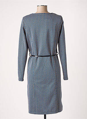 Robe mi-longue manches longues manches longues bleu DIANE LAURY femme