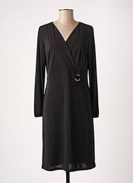 Robe mi-longue manches longues manches longues noir DIANE LAURY femme