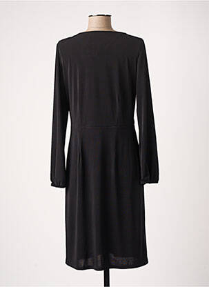 Robe mi-longue manches longues manches longues noir DIANE LAURY femme