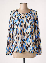 Top stretch manches longues bleu DIANE LAURY femme