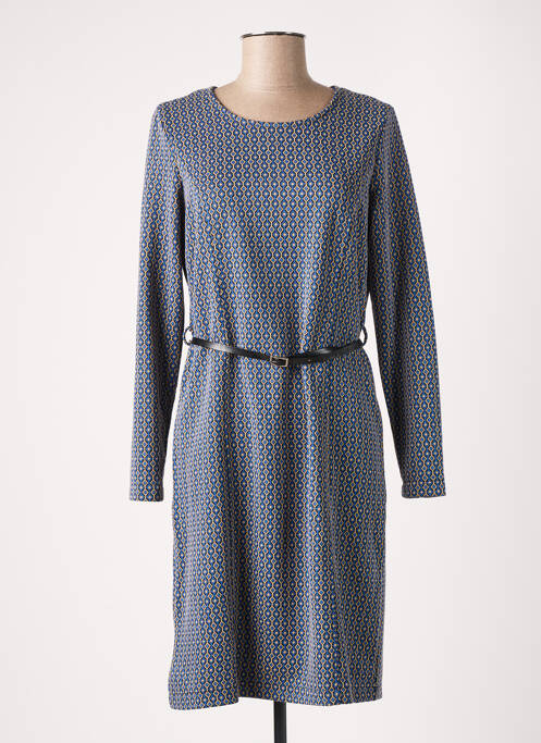 Robe mi-longue manches longues manches longues bleu DIANE LAURY femme
