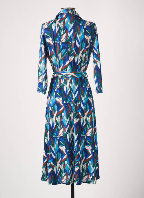 Robe mi-longue bleu DIANE LAURY pour femme