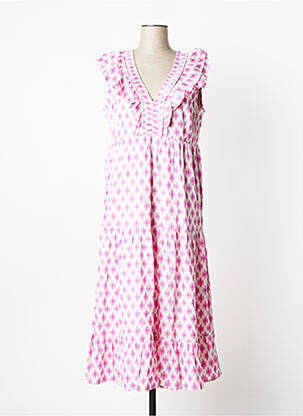 Robe mi-longue imprimé fantaisie sans manche violet HATLEY femme