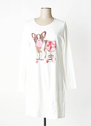 Chemise de nuit sérigraphie blanc VERDISSIMA femme
