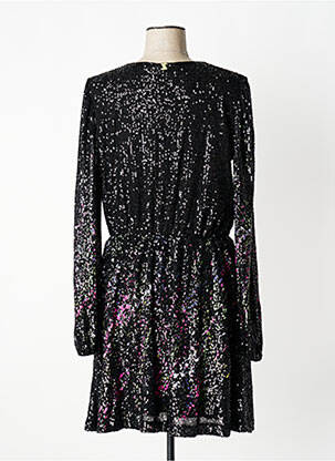 Robe mi-longue coupe fluide manches longues noir TWINSET femme
