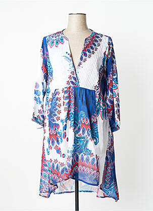 Robe de plage coupe fluide bleu VERDISSIMA femme