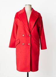 Manteau long coupe droite sans capuche rouge TWINSET femme