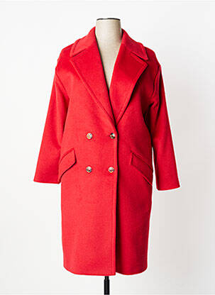 Manteau long coupe droite sans capuche rouge TWINSET femme