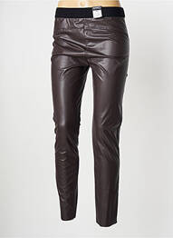 Pantalon slim taille élastique taille normale marron ZERRES femme