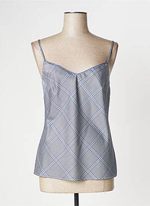 Top imprimé fantaisie sans manche gris MARJOLAINE femme