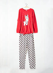 Pyjama rouge VERDISSIMA pour femme seconde vue