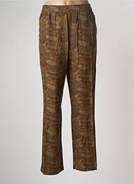 Pantalon droit tissage popeline taille normale vert CREAM femme