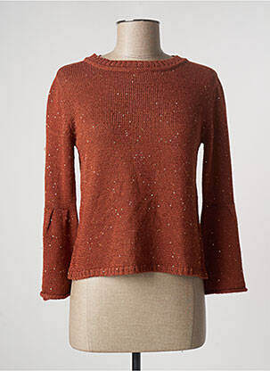 Pull tunique marron SEE THE MOON pour femme