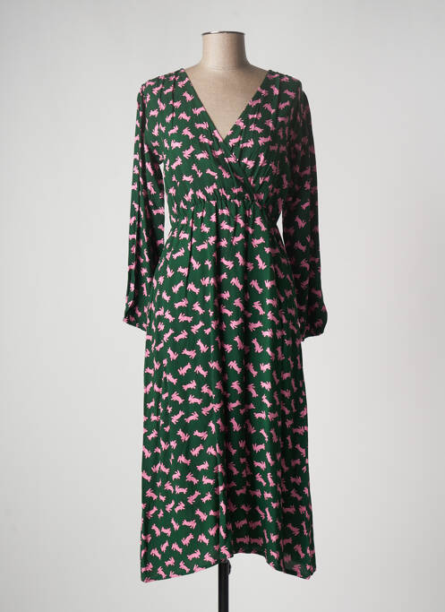 Robe longue manches longues manches longues vert COMPAÑIA FANTASTICA femme