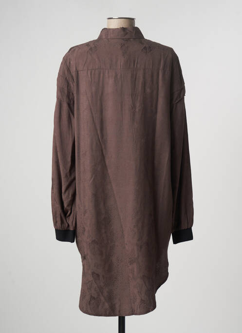 Robe mi-longue marron NÜ pour femme