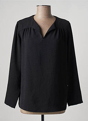 Blouse manches longues manches longues noir UNICA PLUS femme