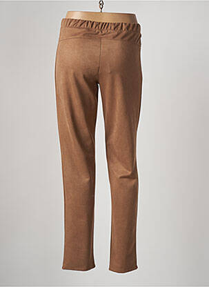 Pantalon droit stretch taille normale beige UNICA PLUS femme
