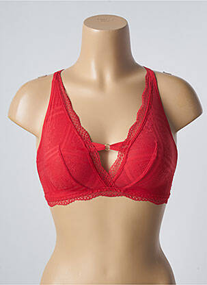 Soutien-gorge effet matière satinée haut triangles rouge FREYA femme