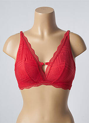 Soutien-gorge effet matière satinée haut triangles rouge FREYA femme