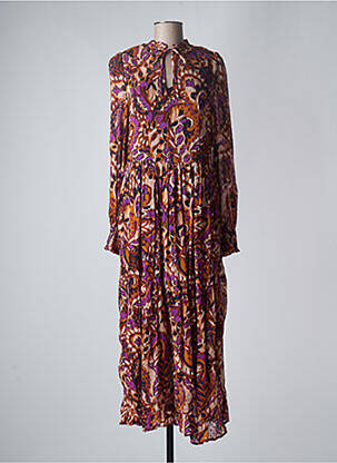 Robe longue manches longues manches longues violet B.YOUNG femme