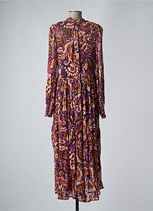 Robe longue manches longues manches longues violet B.YOUNG femme