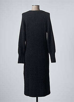 Robe pull col v manches longues noir SOAKED femme