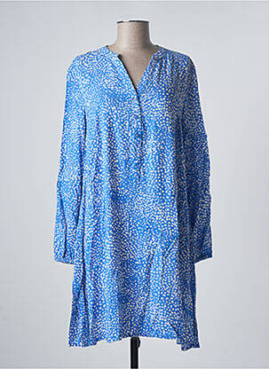 Robe mi-longue manches longues manches longues bleu B.YOUNG femme