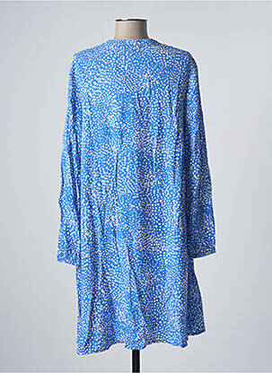 Robe mi-longue manches longues manches longues bleu B.YOUNG femme