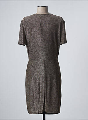 Robe mi-longue manches courtes manches courtes beige LA PETITE ETOILE femme