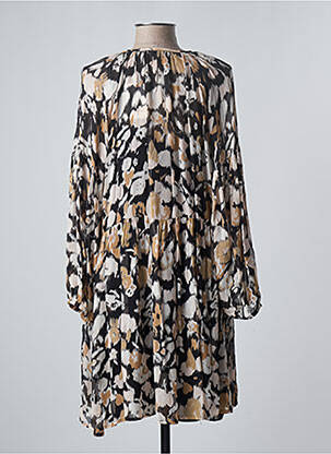 Robe courte coupe fluide manches longues noir B.YOUNG femme