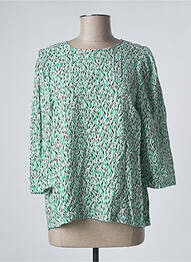 Blouse imprimé fantaisie manches 3/4 vert B.YOUNG femme