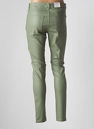Pantalon slim tissage enduit taille normale vert B.YOUNG femme
