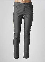 Pantalon slim tissage enduit taille normale gris B.YOUNG femme