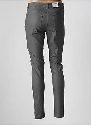 Pantalon slim tissage enduit taille normale gris B.YOUNG femme