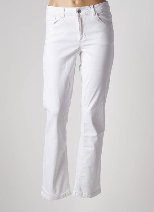 Jeans coupe slim blanc B.YOUNG pour femme