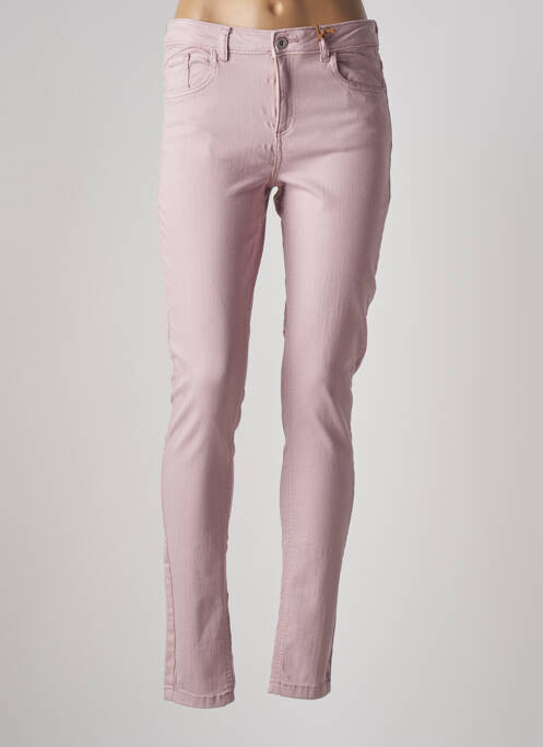 Jeans coupe slim rose B.YOUNG pour femme
