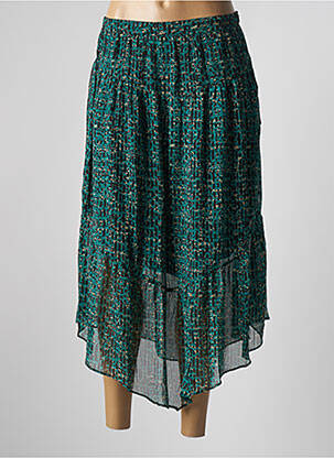 Jupe mi-longue taille haute vert RUE MAZARINE femme