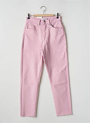 Jean coupe mom poches taille haute rose B.YOUNG femme