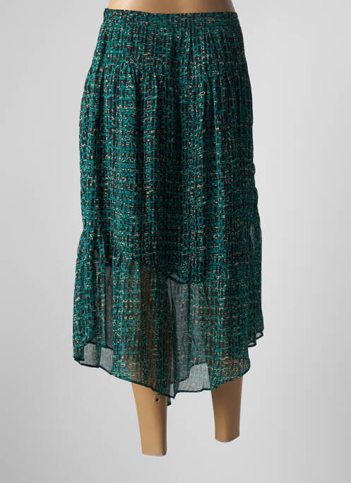 Jupe mi-longue vert RUE MAZARINE pour femme