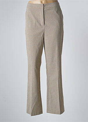 Pantalon droit tissage popeline taille haute beige B.YOUNG femme