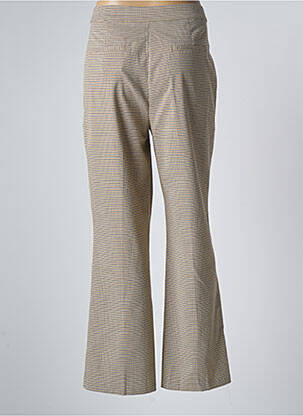 Pantalon droit tissage popeline taille haute beige B.YOUNG femme