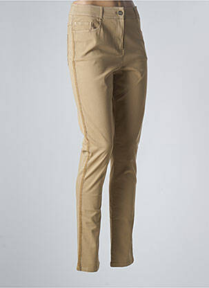 Pantalon slim stretch taille normale beige PAUSE CAFE femme