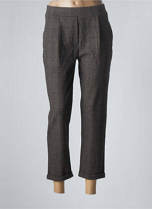 Pantalon 7/8 stretch taille normale marron LPB femme