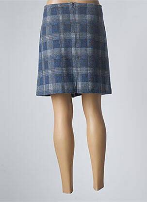 Jupe courte coupe droite bleu LA FEE MARABOUTEE femme