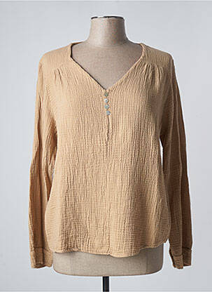 Top beige MADE IN ITALY pour femme