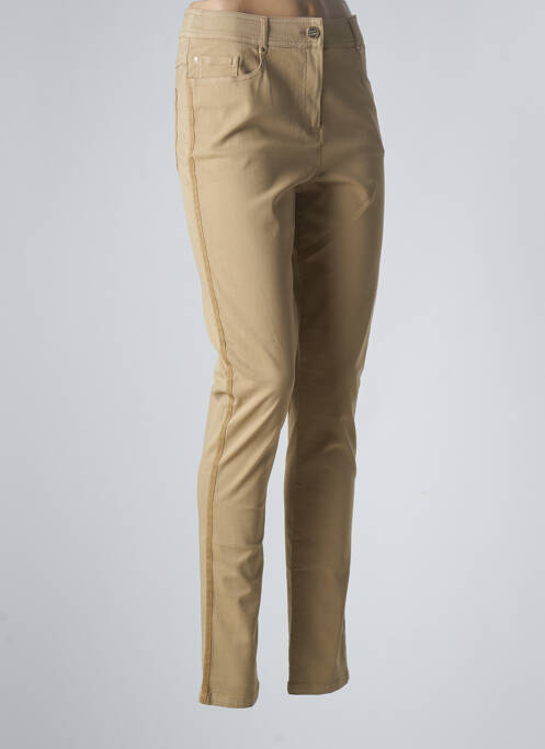 Pantalon slim stretch taille normale beige PAUSE CAFE femme