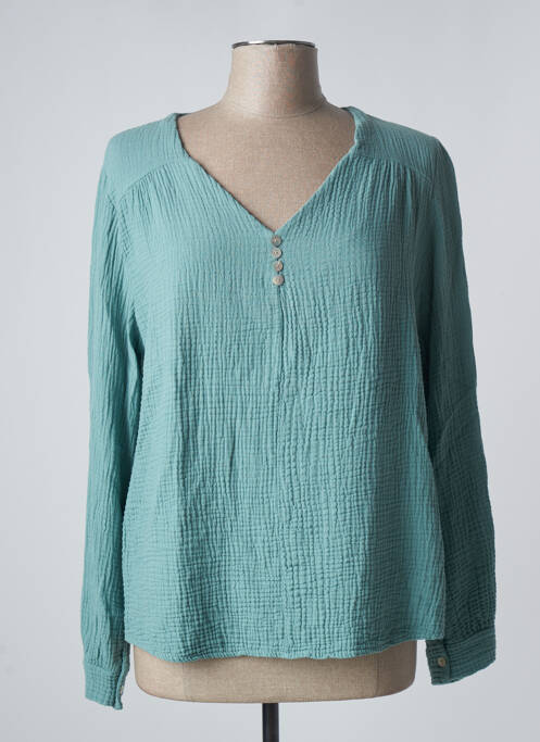 Top bleu MADE IN ITALY pour femme