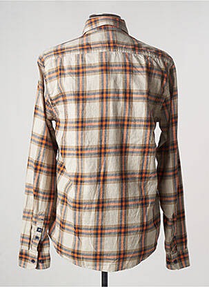 Chemise manches longues poches poitrine beige GARCIA homme